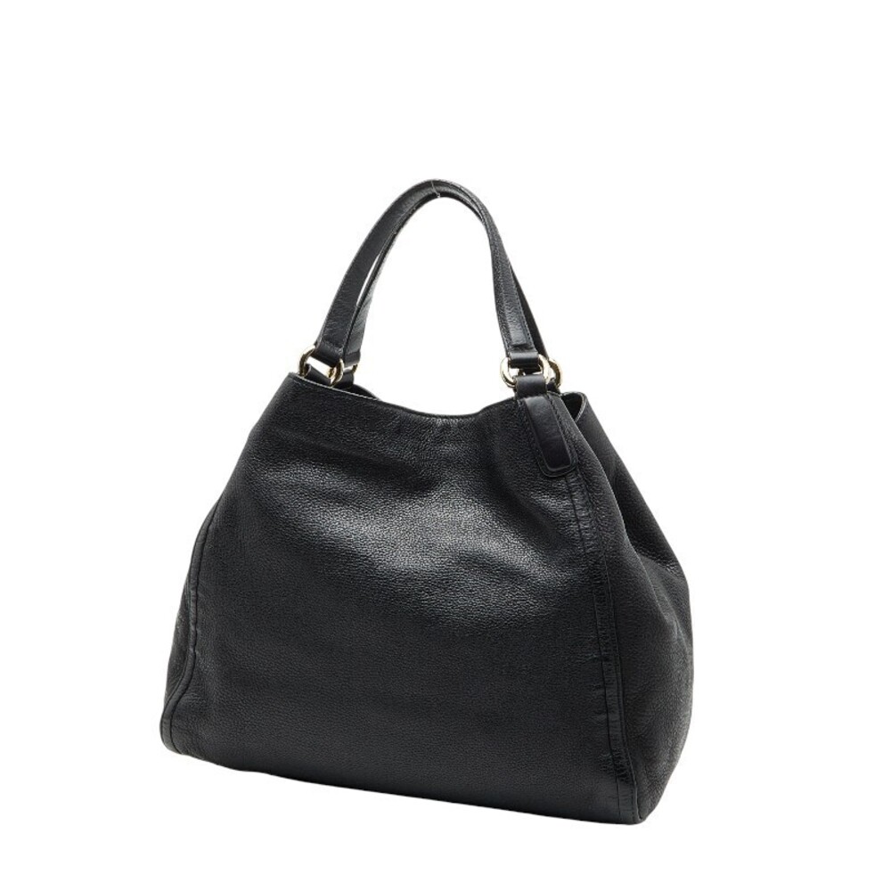 Gucci Leather Soho GG Black Shoulder Tote Bag Interlocking